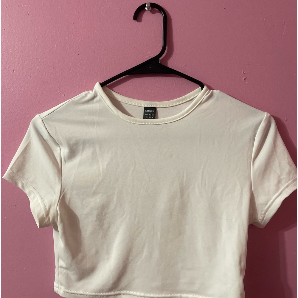 Cropped White Tee